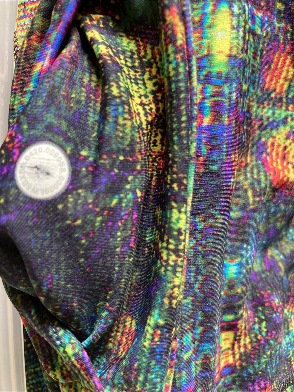 Rave Festival Lululemon 2020 rare neon print Leggings pockets drawstring 2 7/8 - Picture 4 of 7